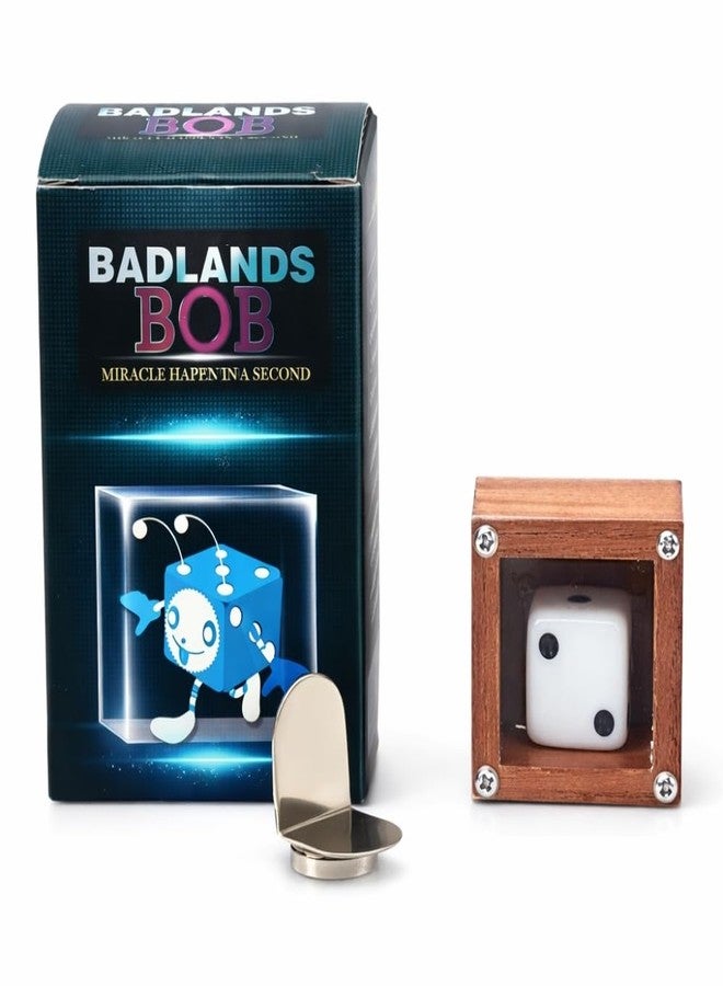 MilesMagic Badlands Bob Dice Magic Trick Gimmick | Impossible Dice Number Change & Prediction Illusion | Visual Close-Up Mentalism Effect | Professional Wooden Magic Prop for Magicians - Image 1